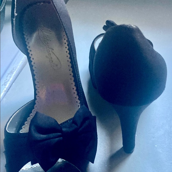 MICHAELANGELO 'MARIBELLE' size 8 Bow Vamp Platform D'Orsay PUMPS HEELS NEW - Picture 3 of 5